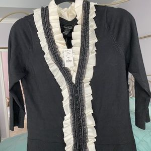 White House Black Market Embellished Cardigan M
